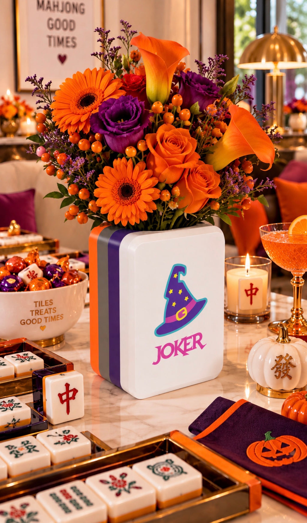 Mahjong Joker Vase – Witch Halloween Edition