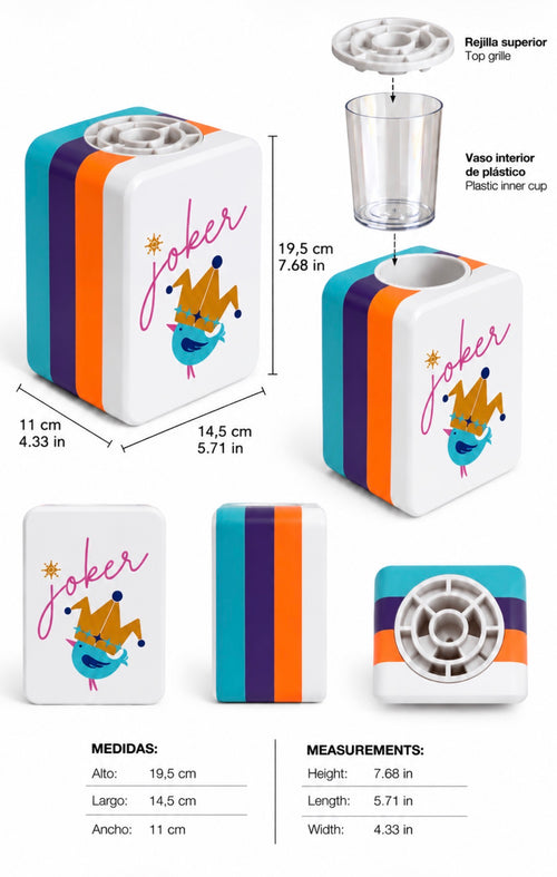 Florero Joker Bird inspirado en mahjong
