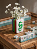 Mahjong Dragon Vase – Green Dragon Tile Flower Vase for Mahjong Players